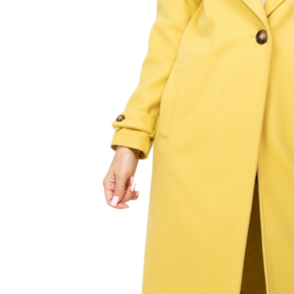 Yellow Collared Coat - Medium - Picture 6 of 6